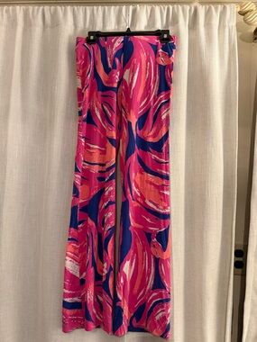 Lilly Pulitzer Georgia May Palazzo Pants in the Plume Bloom print Size XS